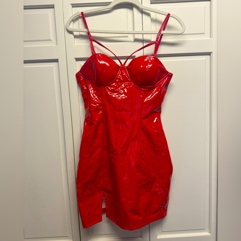 Faux Leather dress size small